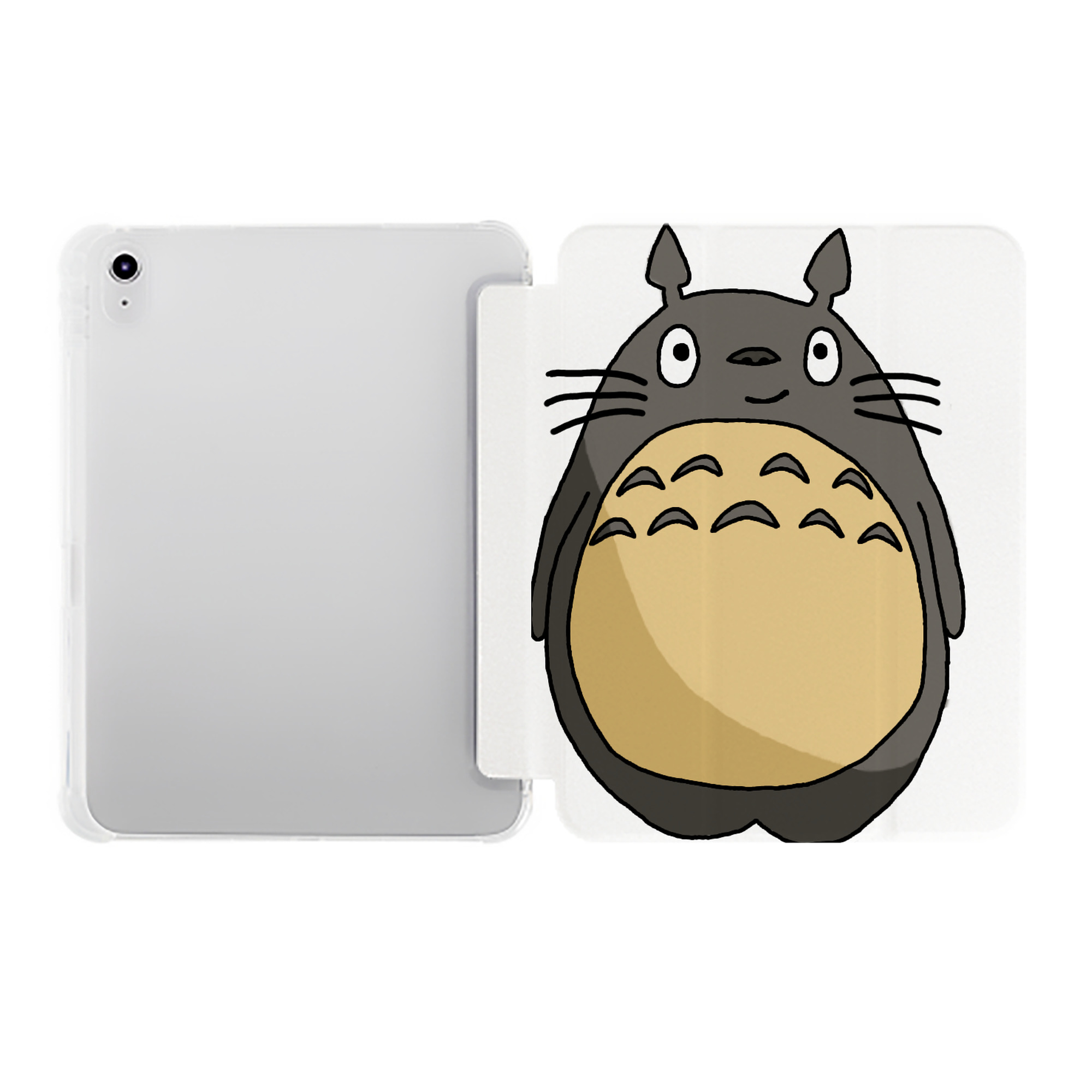 （画像用） となりのトトロ 草壁メイ 草壁サツキ My Neighbor Totoro Satsuki Kusakabe Mei Kusakabe IPad ケース ペン収納付き 三つ折りスタンド PUレザー×シリコン 対応機種9.5/10.5/10.9インチ